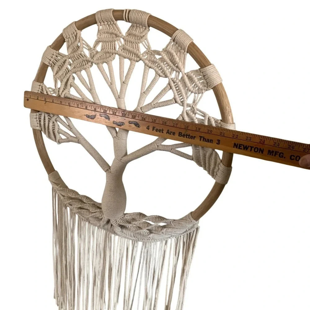 Handmade Macrame Tree Of Life Dreamcatcher Wall Hanging Decor 36